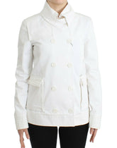 GF Ferre White Double Breasted Jacket Coat Blazer -   -  GF Ferre.